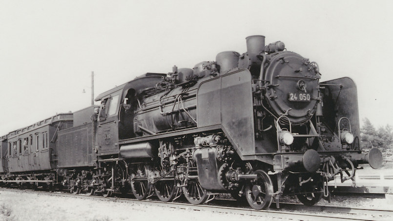 49. MEC 01 Medienabend - 24 050 im Bw Buchholz 1931 - Foto: Rudolf Kreutzer/Archiv Eisenbahnstiftung - Sammlung Johannes Holz-Koberg, Bayreuth