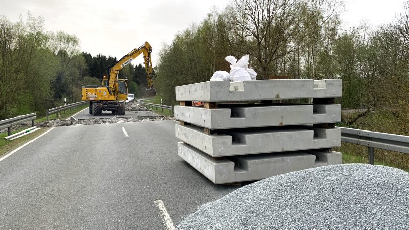 Zeller Lokalbahn: Bauarbeiten Bahnübergang - Foto: Dennis Philipp, Münchberg