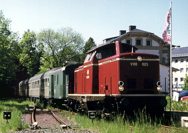 Der Abschiedszug in Bad Steben