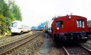 323 871-4 und 310 914 der EBG mbH Münchberg - Foto: Roland Fraas, MEC 01 Münchberg e.V.